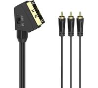 Hama 00205156 Câble SCART 1,5 m 3 x RCA Noir