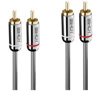 Câble de raccordement LINDY 35349 RCA audio [2x Cinch-RCA mâle - 2x Cinch-RCA mâle] 10 m anthracite