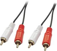 Câble de raccordement LINDY 35666 Cinch-RCA audio [2x Cinch-RCA mâle - 2x Cinch-RCA mâle] 20.00 m noir