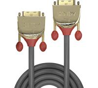 Câble de raccordement LINDY DVI Fiche mâle DVI-D 18+1 pôles, Fiche mâle DVI-D 18+1 pôles 10.00 m gris 36215 Câble DVI