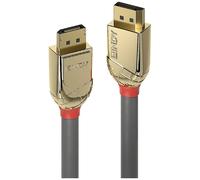 Câble de raccordement LINDY Fiche mâle DisplayPort, Fiche mâle DisplayPort 0.50 m or, gris 36290 Câble DisplayPort