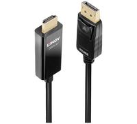 Câble de raccordement LINDY Fiche mâle DisplayPort, Fiche mâle HDMI-A 0.50 m