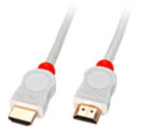 Câble de raccordement LINDY HDMI Fiche mâle HDMI-A, Fiche mâle HDMI-A 3.00 m blanc 41413 4K UHD, rond, certifié UL, blindage