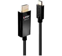 Câble de raccordement LINDY USB-C® mâle, Fiche mâle HDMI-A 1.00 m noir 43291 4K UHD Câble HDMI
