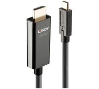 Câble de raccordement LINDY USB-C® mâle, Fiche mâle HDMI-A 10.00 m noir 43317 4K UHD Câble d'affiche