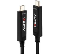 Câble de raccordement LINDY USB-C® USB-C® mâle, USB-C® mâle 15.00 m noir 38503 Câble dafficheur USB-C®