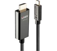 Câble de raccordement LINDY USB USB-C® mâle, Fiche mâle HDMI-A 5.00 m noir 43315 4K UHD Câble dafficheur USB-C®