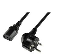 LogiLink Câble d'alimentation CP095 C13 vers CEE 7/7 – Contact de sécurité, 3 m, noir