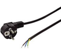 Câble de raccordement LogiLink alimentation [1x Prise mâle coudée + contact de protection - 1x extrémité(s) ouverte(s)] 1.50