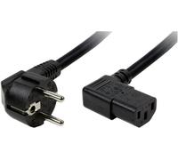 Câble de raccordement LogiLink alimentation [1x Prise mâle coudée + contact de protection - 1x Secteur mâle C13] 2.00 m noir