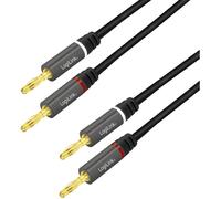 Câble de raccordement LogiLink CA1210 haut-parleur audio 3.0 m noir blindé, code couleur