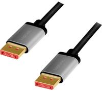 Câble de raccordement LogiLink DisplayPort AV [1x DisplayPort - 1x DisplayPort] 2 m noir/gris