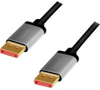 LogiLink Câble DisplayPort 1.4 mâle - mâle 3,0 m noir/gris