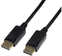 Câble de raccordement LogiLink DisplayPort Fiche mâle DisplayPort, Fiche mâle DisplayPort 5.00 m noir CV0074 Câble DisplayPort