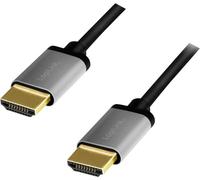 Câble de raccordement LogiLink HDMI AV [1x HDMI mâle - 1x HDMI mâle] 2 m gris-noir