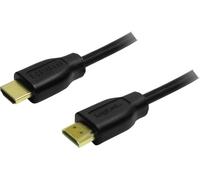 Câble de raccordement LogiLink HDMI Fiche mâle HDMI-A, Fiche mâle HDMI-A 0.20 m noir CH0076 4K UHD Câble HDMI