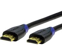 Câble de raccordement LogiLink HDMI Fiche mâle HDMI-A, Fiche mâle HDMI-A 15.00 m noir CH0067 4K UHD, canal de retour audio, contacts dorés Câble HDMI