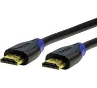 Câble de raccordement LogiLink HDMI Fiche mâle HDMI-A, Fiche mâle HDMI-A 7.50 m noir CH0065 4K UHD, canal de retour audio