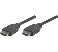 Câble de raccordement Manhattan HDMI Fiche mâle HDMI-A, Fiche mâle HDMI-A 1.00 m noir 308816 Câble HDMI