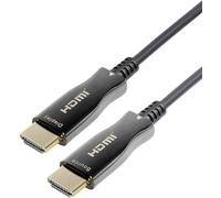 Câble de raccordement Maxtrack HDMI Fiche mâle HDMI-A, Fiche mâle HDMI-A 40.00 m noir C 508-40 ML 4K UHD Câble HDMI