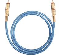 Câble de raccordement Oehlbach 10701 [1x Cinch-RCA mâle - 1x Cinch-RCA mâle] 1.50 m bleu contacts dorés, conducteur OFC