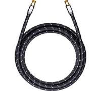 Câble de raccordement Oehlbach 22527 [1x antenne femelle 75 Ω - 1x antenne mâle 75 Ω] 1.20 m noir, gris