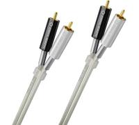 Câble de raccordement Oehlbach D1C2602 Cinch-RCA audio [2x Cinch-RCA mâle - 1x Cinch-RCA mâle] 1.50 m argent