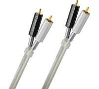 Câble de raccordement Oehlbach D1C3903 Cinch-RCA audio [2x Cinch-RCA mâle - 2x Cinch-RCA mâle] 2.00 m argent