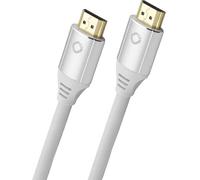 Câble de raccordement Oehlbach HDMI Fiche mâle HDMI-A, Fiche mâle HDMI-A 0.75 m blanc D1C92488 8K UHD, contacts dorés Câble HDMI