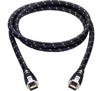 Câble de raccordement Oehlbach HDMI Fiche mâle HDMI-A, Fiche mâle HDMI-A 12.00 m noir, gris 11428 4K UHD, contacts dorés, gaine