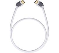 Câble de raccordement Oehlbach HDMI Fiche mâle HDMI-A, Fiche mâle HDMI-A 2.20 m blanc 92573 Câble HDMI