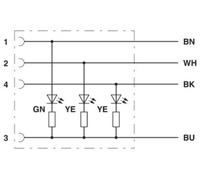 Câble de raccordement Phoenix Contact SAC-4P-10,0-600/M12FR-3L HD 1403967 10.00 m Nombre de pôles: 4