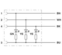 Câble de raccordement Phoenix Contact SAC-4P- 5,0-PVC/M12FR-3L 1404961 5.00 m Nombre de pôles: 4 1 pc(s)
