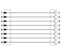 Câble de raccordement Phoenix Contact SAC-8P-M 8MS/ 1,5-PUR/M 8FS 1404199 1.50 m Nombre de pôles: 8 1 pc(s) Piece