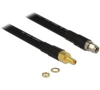 Câble de raccordement pour antenne WiFi Delock 13012 [1x SMA mâle inversé - 1x SMA femelle inversé] 40.00 cm noir