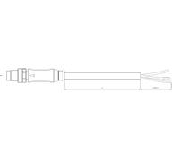 Câble de raccordement pour capteurs/actionneurs M8 mâle droit, extrémités ouvertes Pôle: 3 TE Connectivity 1-2273000-1 1 pc(s)