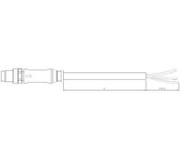 Câble de raccordement pour capteurs/actionneurs M8 mâle droit, extrémités ouvertes Pôle: 3 TE Connectivity 2273000-1 1 pc(s)