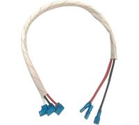 Câble de raccordement pour compresseur de climatisation - 44 cm - En cuivre pur pour 1 à 5 ps - Câble de rechange résistant à la chaleur - Ignifuge - Blanc - Pour Midea pour Haier (2-3 HP)