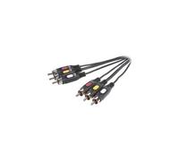 Câble de raccordement Professional SP-7869864 [3x Cinch-RCA mâle - 3x Cinch-RCA mâle] 2.00 m noir