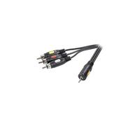 Câble de raccordement SpeaKa Professional SP-7869872 [1x Jack mâle 2.5 mm - 3x Cinch-RCA mâle] 2.50 m noir