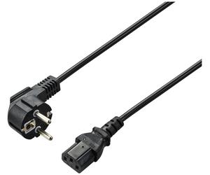 Câble de raccordement Renkforce appareils IEC [1x Prise mâle coudée + contact de protection - 1x Secteur mâle C13] 0.75 m noir