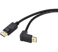Câble de raccordement Renkforce DisplayPort Fiche mâle DisplayPort, Fiche mâle DisplayPort 0.50 m noir SP-9163724 contacts dorés