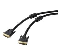 Câble De Raccordement Renkforce Dvi Fiche Mâle Dvi-d 24+1 Pôles, Fiche Mâle Dvi-d 24+1 Pôles 20.00 M Noir Rf-4695150 Blindage Double, Avec Noyau Y143432