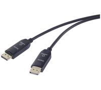 Câble de raccordement Renkforce fibre optique / DisplayPort Fiche mâle DisplayPort, Fiche mâle DisplayPort 20.00 m noir