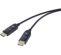 Câble de raccordement Renkforce fibre optique / DisplayPort Fiche mâle DisplayPort, Fiche mâle DisplayPort 30.00 m noir