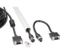 Câble de raccordement Renkforce VGA Fiche mâle VGA 15 pôles, Fiche mâle VGA 15 pôles 10.00 m noir RF-4537804 pour montage en tube creux, avec noyau en ferrite