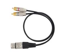 Câble de Raccordement Répartiteur en Y XLR Femelle vers Mâle de qualité Supérieure pour Connecter la Console de Mixage et la Sortie Ligne de L'amplificateur - Flexible et Durable (Prise