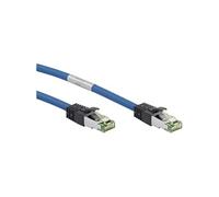 Câble de raccordement réseau 45660 RJ45 CAT 8.1 S/FTP 2 m bleu sans halogène, avec cliquet dencastrement, contacts dorés 1 pc(s)
