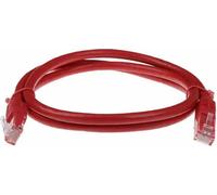 Câble de raccordement réseau ACT U/UTP, CAT 6, RJ-45 - RJ-45, 5 m, fil de cuivre, rouge, paquet en vrac