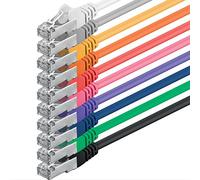 Câble de raccordement réseau FTP 1aTTack CAT5 avec 2 connecteurs RJ45 (10 couleurs, 10 pièces) 10 m